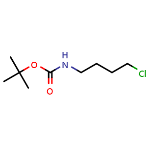 Chemical structure of Tert-Butyl 4-chlorobutylcarbamate , CAS 95388-79-7, AChemBlock U104544