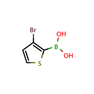 Chemical structure of 3-Bromothiophen-2-ylboronic acid , CAS 162607-26-3, AChemBlock U104547