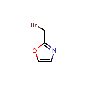 Chemical structure of 2-(Bromomethyl)oxazole , CAS 1065073-35-9, AChemBlock U104551