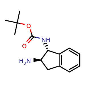 Chemical structure of (R,R)-1-N-Boc-amino-2-aminoindane , CAS 403860-48-0, AChemBlock U104559