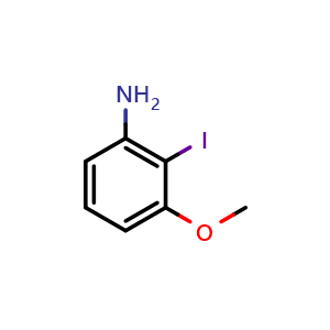 Chemical structure of 3-Amino-2-iodoanisole , CAS 98991-09-4, AChemBlock U104567