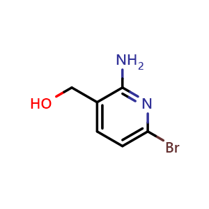 Chemical structure of (2-Amino-6-bromopyridin-3-yl)methanol , CAS 1620239-70-4, AChemBlock U104571