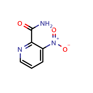 Chemical structure of 3-Nitropyridine-2-carboxamide , CAS 59290-92-5, AChemBlock U104584