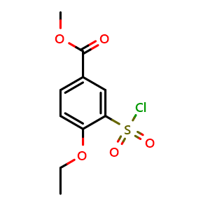 Chemical structure of Methyl 3-(chlorosulfonyl)-4-ethoxybenzoate , CAS 932896-53-2, AChemBlock U104598