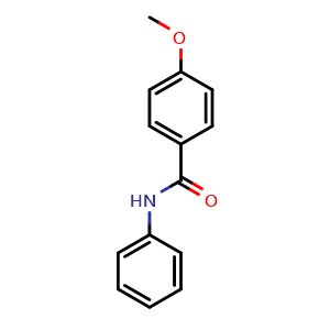 Chemical structure of 4-Methoxy-N-phenylbenzamide , CAS 7465-88-5, AChemBlock U104605