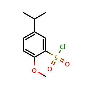 Chemical structure of 5-Isopropyl-2-methoxybenzene-1-sulfonyl chloride , CAS 88059-65-8, AChemBlock U104610