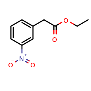 Chemical structure of Ethyl 2-(3-nitrophenyl)acetate , CAS 14318-64-0, AChemBlock U104634