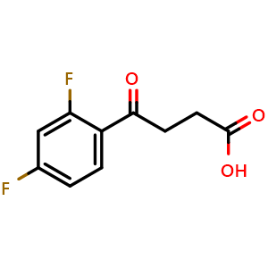 Chemical structure of 4-(2,4-Difluorophenyl)-4-oxobutanoic acid , CAS 110931-77-6, AChemBlock U104661