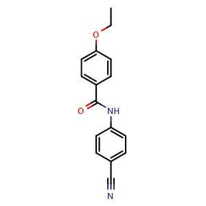 Chemical structure of N-(4-Cyanophenyl)-4-ethoxybenzamide , CAS 519017-80-2, AChemBlock U104672