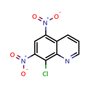 Chemical structure of 8-Chloro-5,7-dinitroquinoline , CAS 33497-91-5, AChemBlock U104683