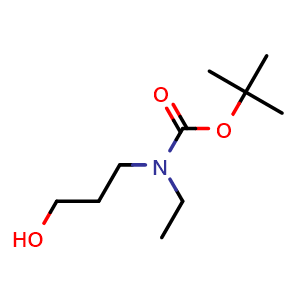 Chemical structure of tert-Butyl ethyl3-hydroxypropylcarbamate , CAS 182951-96-8, AChemBlock U104706