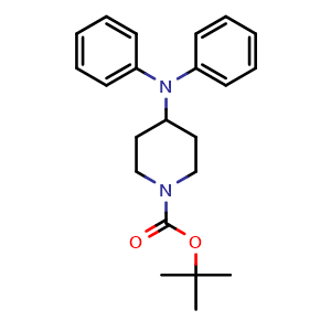 Chemical structure of tert-Butyl 4-(diphenylamino)piperidine-1-carboxylate , CAS 470689-98-6, AChemBlock U104710