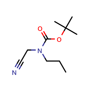 Chemical structure of tert-Butyl cyanomethylpropylcarbamate , CAS 1247796-07-1, AChemBlock U104715