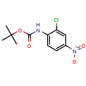 Chemical structure of tert-Butyl 2-chloro-4-nitrophenylcarbamate , CAS 342882-95-5, AChemBlock U104719