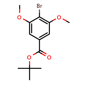 Chemical structure of tert-Butyl 4-bromo-3,5-dimethoxybenzoate , CAS 167830-43-5, AChemBlock U104722