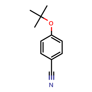 Chemical structure of 4-tert-Butoxybenzonitrile , CAS 185259-36-3, AChemBlock U104746
