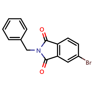 Chemical structure of 2-Benzyl-5-bromoisoindoline-1,3-dione , CAS 82104-06-1, AChemBlock U104768