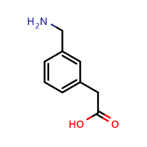 Chemical structure of 2-(3-(Aminomethyl)phenyl)acetic acid , CAS 113520-43-7, AChemBlock U104775