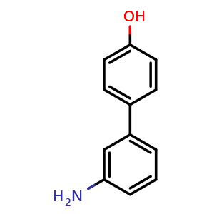 Chemical structure of 3'-Amino-biphenyl-4-ol , CAS 107865-00-9, AChemBlock U104784