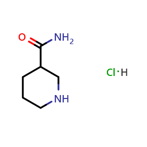 Chemical structure of Piperidine-3-carboxamide hydrochloride , CAS 1019852-04-0, AChemBlock U104788