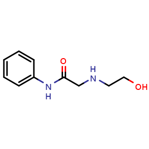Chemical structure of 2-(2-Hydroxyethylamino)-N-phenylacetamide , CAS 84726-81-8, AChemBlock U104802