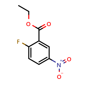 Chemical structure of Ethyl 2-fluoro-5-nitrobenzoate , CAS 367-79-3, AChemBlock U104813