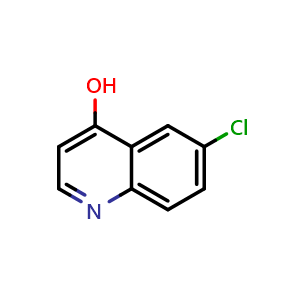 Chemical structure of 6-Chloroquinolin-4-ol , CAS 23432-43-1, AChemBlock U104828