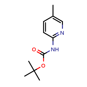 Chemical structure of tert-Butyl 5-methylpyridin-2-ylcarbamate , CAS 562074-43-5, AChemBlock U104837
