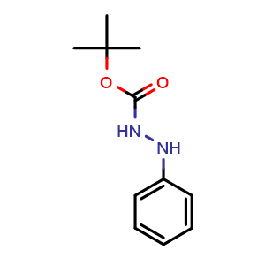 Chemical structure of 1-(tert-Butoxycarbonyl)-2-phenylhydrazine , CAS 42116-43-8, AChemBlock U104841