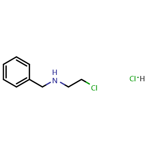 Chemical structure of N-Benzyl-2-chloroethanamine hydrochloride , CAS 6288-63-7, AChemBlock U104849