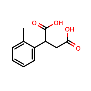 Chemical structure of 2-o-Tolylsuccinic acid , CAS 91143-76-9, AChemBlock U104856
