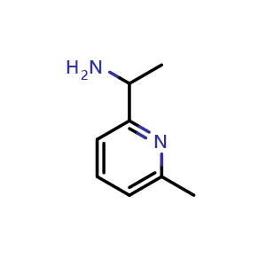 Chemical structure of 1-(6-Methylpyridin-2-yl)ethanamine , CAS 58088-67-8, AChemBlock U104865