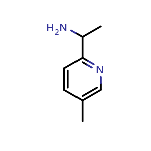 Chemical structure of 1-(5-Methylpyridin-2-yl)ethanamine , CAS 885277-04-3, AChemBlock U104866