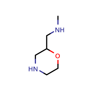 Chemical structure of N-Methyl(morpholin-2-yl)methanamine , CAS 122894-45-5, AChemBlock U104874