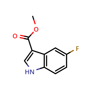 Chemical structure of Methyl 5-fluoro-1H-indole-3-carboxylate , CAS 310886-79-4, AChemBlock U104876
