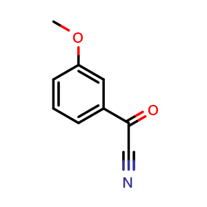 Chemical structure of 3-Methoxybenzoyl cyanide , CAS 23194-66-3, AChemBlock U104891