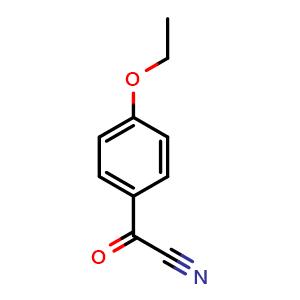 Chemical structure of 2-(4-Ethoxyphenyl)-2-oxoacetonitrile , CAS 62869-42-5, AChemBlock U104909