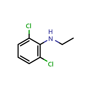 Chemical structure of 2,6-Dichloro-N-ethylbenzenamine , CAS 885280-60-4, AChemBlock U104919