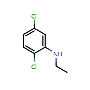 Chemical structure of 2,5-Dichloro-N-ethylbenzenamine , CAS 42265-81-6, AChemBlock U104920