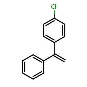 Chemical structure of 1-(1-(4-Chlorophenyl)vinyl)benzene , CAS 18218-20-7, AChemBlock U104926