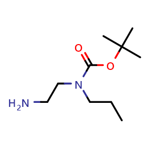 Chemical structure of N-Boc-N-propylethylenediamine , CAS 105628-64-6, AChemBlock U104960