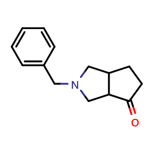 Chemical structure of 2-N-Benzyl-hexahydrocyclopenta[c] pyrrol-4(1H)-one , CAS 185692-51-7, AChemBlock U104983