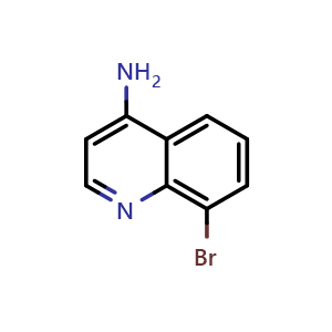 Chemical structure of 4-Amino-8-bromoquinoline , CAS 65340-75-2, AChemBlock U104995