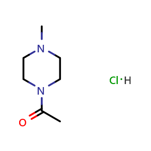 Chemical structure of 1-Acetyl-4-methylpiperazine hydrochloride , CAS 144205-68-5, AChemBlock U104998