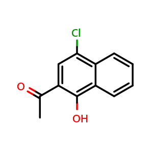 Chemical structure of 2-Acetyl-4-chloro-1-hydroxynaphthalene , CAS 530740-47-7, AChemBlock U105002
