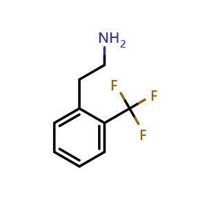 Chemical structure of 2-(Trifluoromethyl)-benzeneethanamine , CAS 774-18-5, AChemBlock U105017