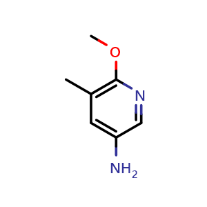 Chemical structure of 6-Methoxy-5-methylpyridin-3-amine , CAS 867012-70-2, AChemBlock U105037