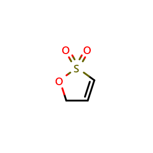 Chemical structure of Prop-1-ene-1,3-sultone , CAS 21806-61-1, AChemBlock U105040