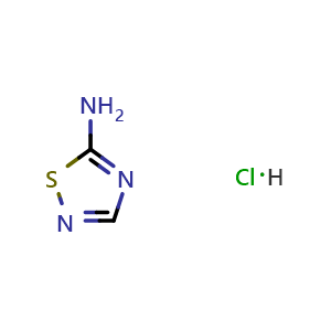 Chemical structure of 1,2,4-Thiadiazol-5-amine hydrochloride , CAS 152513-91-2, AChemBlock U105041