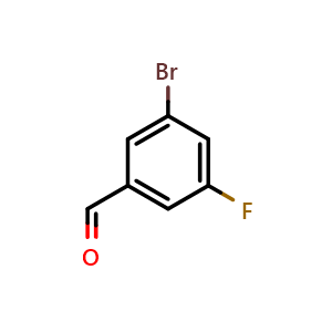 Chemical structure of 3-Bromo-5-fluorobenzaldehyde , CAS 188813-02-7, AChemBlock U105048